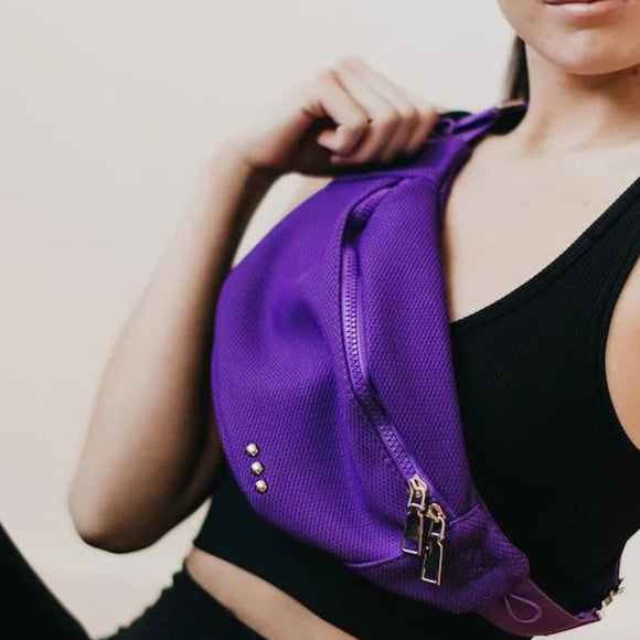 Athletic Mesh Bum Bag Purple
