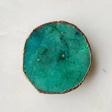 Golden Edge Natural Stone Phone Grip Amazonite