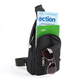 Crossbody Travel Sling Bag – Adjustable Strap, Multi-Pocket | Black