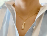 Mama Crystal Drop Pendant Necklace