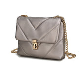 Ellie Chain Crossbody Quilted Flap Bag Purse