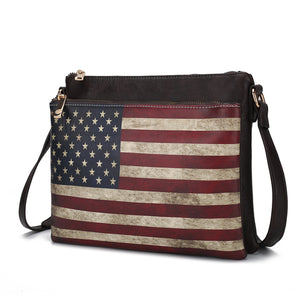 Madeline Americana Patriotic USA Flag Crossbody Handbag