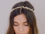 Gold Flower Leaf Floral Boho Hair Vine Headband Prom Bridal Costumes Fairy Festivals