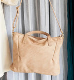 Audrey Vegan Leather Crossbody Bag — Tan