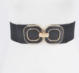 Multi Metal Buckle Elastic Belt – Black