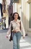 Skinny Suede Belt | Chubby Buckle | Brown