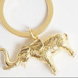 Gold Figurine Keychain – Elephant