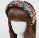 Multi-Stone Embellished Headband | Purple, Red & Green