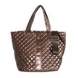 The Debra Diamond Quilted Nylon Tote Bag Coca Mocha