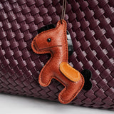 Vegan Leather Horse Hanging Charm Hanging Charm Brown