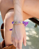 LSU Geaux Purple Paisley Bandana Slider Bracelet