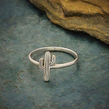 Artisan Sterling Silver Cactus Ring – Western Southwestern