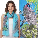 Silky Dress Scarf – Peacock Turquoise