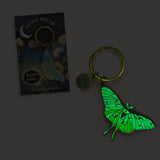 Glow-in-the-Dark Luna Moth Keychain & Bag Charm