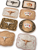 Western Metal Belt Buckle – Vegas Playing Cards