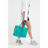 Sky's The Limit Large Woven Neoprene Tote with Pouch Dark Denim