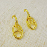 Western Equestrian Horse Bit Of Gold Dangle Earrings