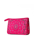 Haute Shore Beau Hot Pink Bandana Print Pouch