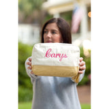 Creme Cabana Canvas Cosmetic Bag