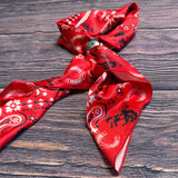 Western Bandana Print Wild Rag Scarf | Red | 36x36