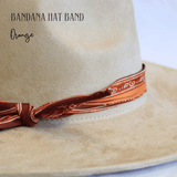 Orange Paisley Bandana Hat Band
