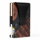 Slim RFID Card Holder Resin Brown and Black