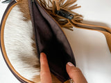 Western Hair-On Cowhide Fanny Pack | Brown & White Bum Bag