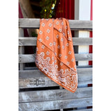 Cowboy Copper Paisley Bandana Western Southwestern Wild Rag Scarf Accent