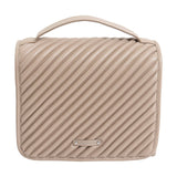 Joan & David Large Diagonal Quilted Hanging Toiletry Case