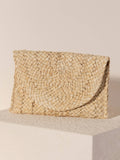 Simonetta Woven Clutch Natural
