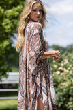 Moroccan Paisley Jacquard Kimono | Trimmed | Lightweight | One Size