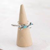 Roadrunner Cuff Ring – Turquoise Color & Silver Tone
