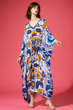 Mazarine Zinnia Floral Kaftan Dress