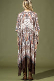 Moroccan Paisley Jacquard Kimono | Trimmed | Lightweight | One Size