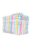 Multicolored Stripes Makeup Bag – Organized Travel Cosmetic Case