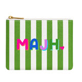 Mahjong Vegan Leather Gift Pouch – 8 x 10 in.
