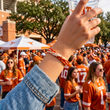 Texas Longhorns Set of 6 Beaded Stretch Bracelets – Burnt Orange & White
