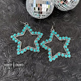Big Star Western Cowgirl Beaded Dangle Earrings
