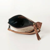 Hair-on-Hide Leather Zip Coin Purse ADBG443