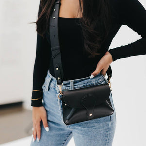 Khloe Vegan Leather Crossbody Black