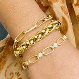 18K Gold Chain Link Bracelet – Tarnish & Water Resistant