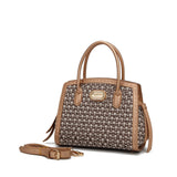 Brangio Italy Classic Charm Floral Print Satchel Black Gold