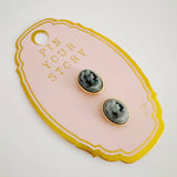 Magnetic Cameo Brooch Set - Vintage Scarf Pin (Set of 2)