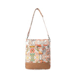 Desert Bloom Patchwork Canvas Shoulder Bag in Floral Multi