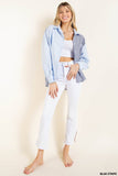 Mix and Match Stripe Long Sleeve Shirt Blue White