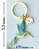 Hummingbird Keychain & Bag Charm – Hard Enamel Nature Gift