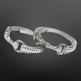 Equestrian Horse Snaffle Bit Sterling Silver Ring