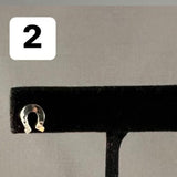 Sterling Silver Dainty Western Horseshoe Stud Earrings