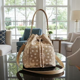 Haute Shore Harley Beige Bandana Convertible Bucket Bag