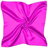 Silky Satin Square Scarf - Fuchsia